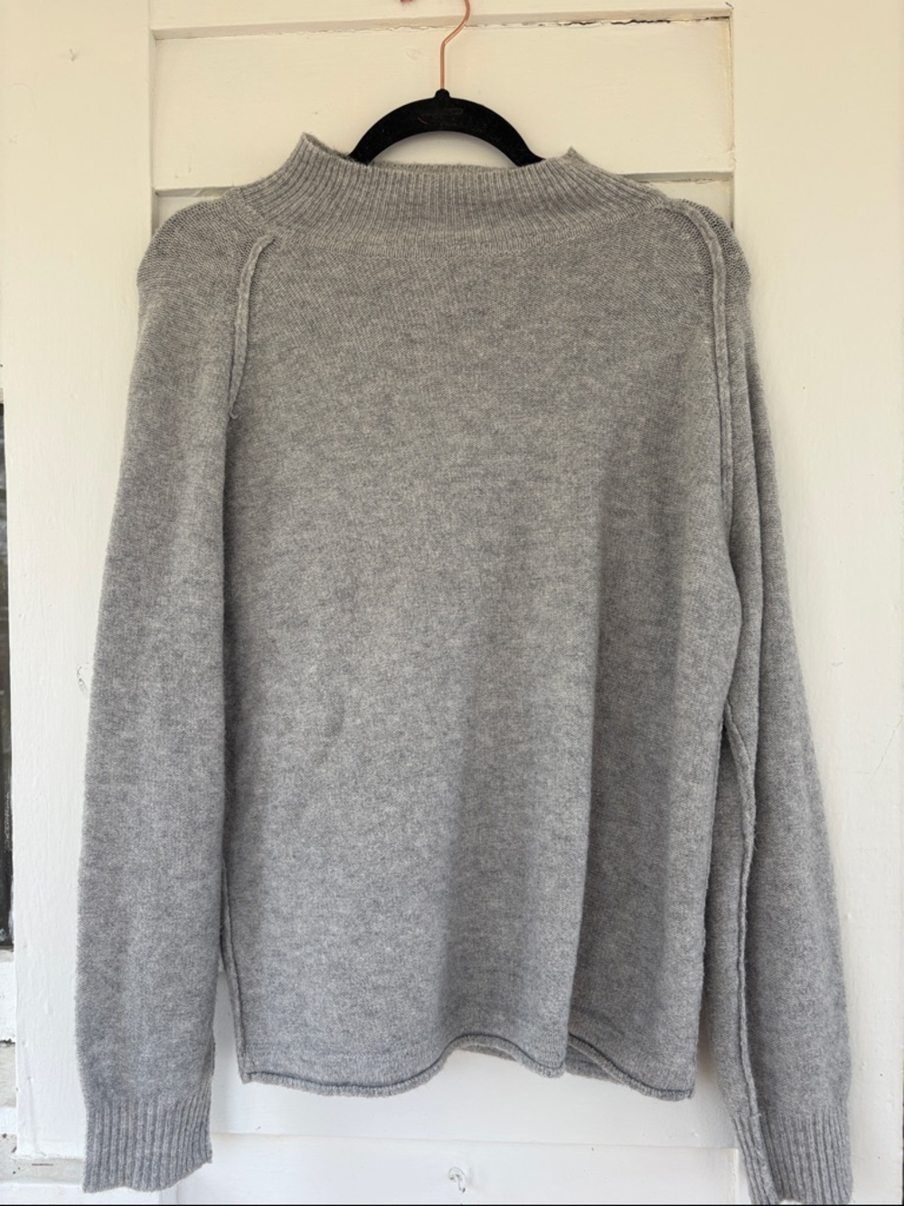 Classic Crewneck Women's Sweater in Light Gray